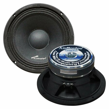 AUDIOPIPE 8 in. Midbass 8 Ohm 250W RMS & 500W Max Speaker AU600077